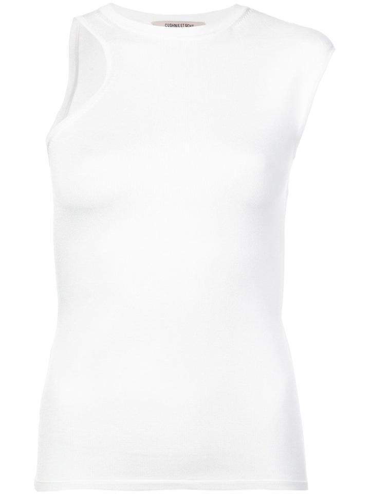 Cushnie Fitted Tank Top - White
