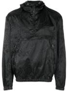 Versace Printed Logo Hooded Jacket - Black