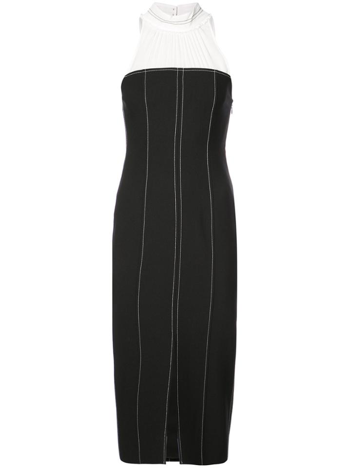 Cinq A Sept Two Tone Stitch Detailed Dress - Black