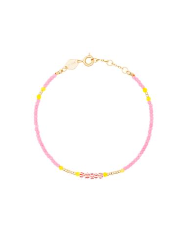 Anni Lui Pink And Yellow Peppy Gold Plated Bracelet - Pink & Purple