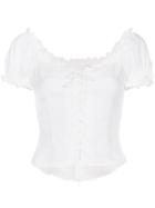 Reformation Cassidy Corset Top - White