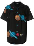Undercover Planet Print Short-sleeve Shirt - Black