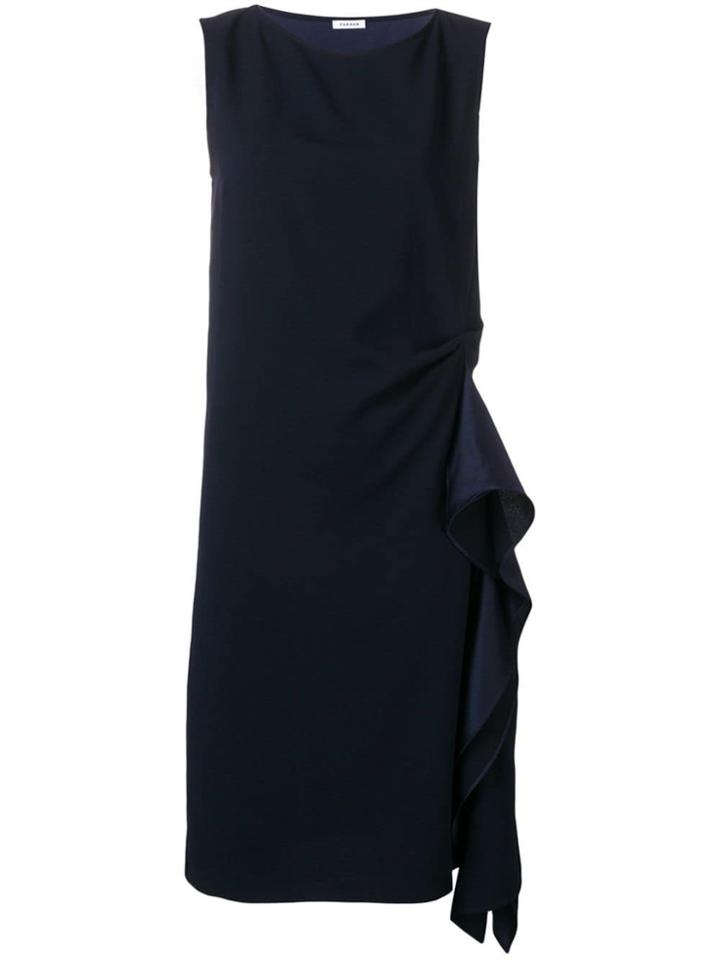 P.a.r.o.s.h. Boat Neck Shift Dress - Blue