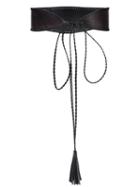 Alberta Ferretti - Lace-up Belt - Women - Leather - M, Black, Leather