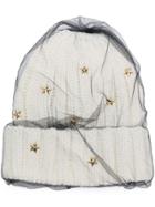 Ca4la Mesh Star-embellished Beanie Hat - White