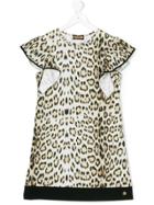 Roberto Cavalli Kids Leopard Print Dress - Nude & Neutrals