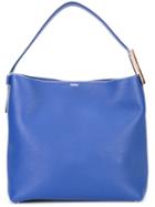 Perrin Paris - Logo Stamp Shoulder Bag - Women - Leather - One Size, Blue, Leather