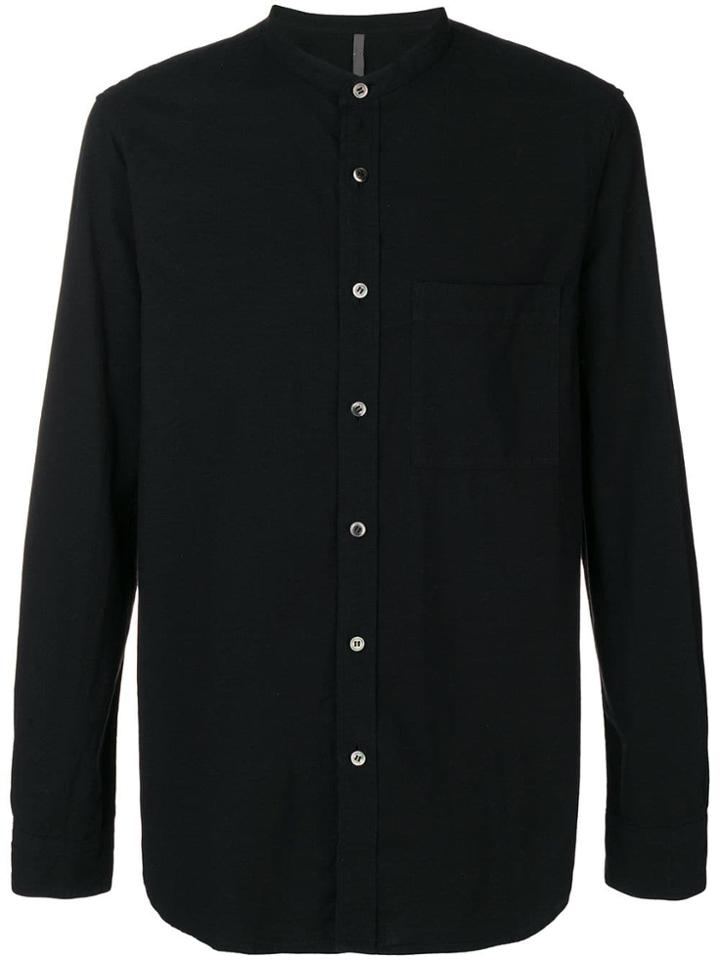 Attachment Mandarin Collar Shirt - Black
