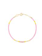 Anni Lu Pink And Yellow Peppy Gold Plated Bracelet - Pink & Purple