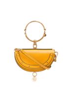 Chloé Yellow Nile Minaudière Leather Bracelet Bag - Yellow & Orange