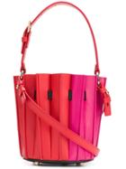 Sara Battaglia Mini Fitted Bucket Bag - Red