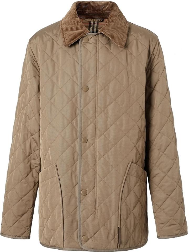 Burberry Diamond Quilted Thermoregulated Barn Jacket - Brown