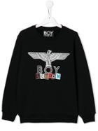 Boy London Kids Teen Eagle Print Sweater - Black