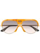 Gucci Eyewear Aviator Shaped Sunglasses - Yellow