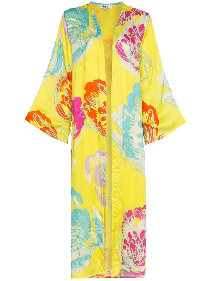 All Things Mochi Mochi Camila Robe Ls Sd Splt Lng - Yellow