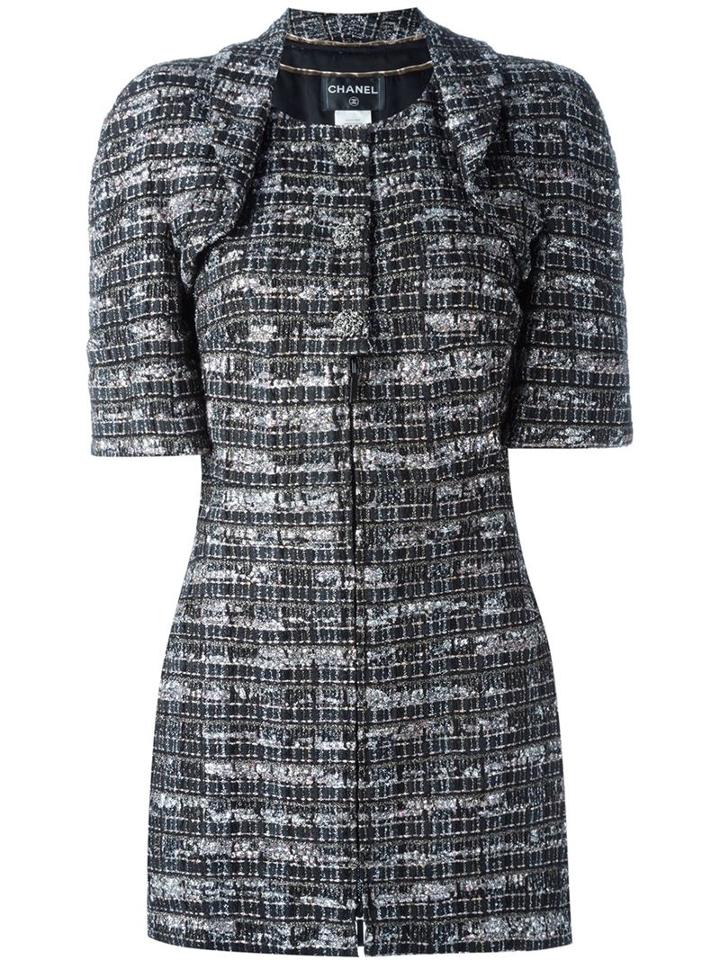 Chanel Vintage Embellished Dress With Cropped Jacket