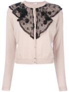 Red Valentino - Lace Embroidered Top - Women - Cotton/polyamide/virgin Wool - 44, Nude/neutrals, Cotton/polyamide/virgin Wool