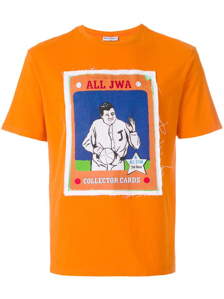 Jw Anderson Baseball Card T-shirt - Yellow & Orange