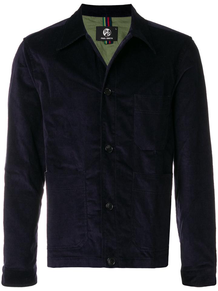 Ps By Paul Smith Lightweight Corduroy Jacket - Blue