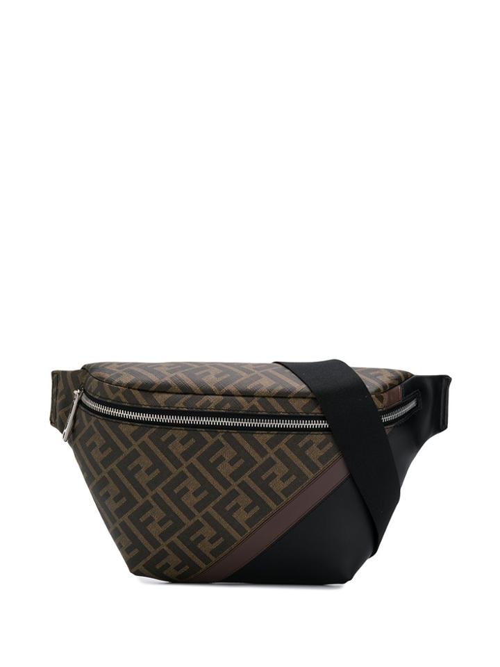 Fendi Monogram Print Belt Bag - Brown