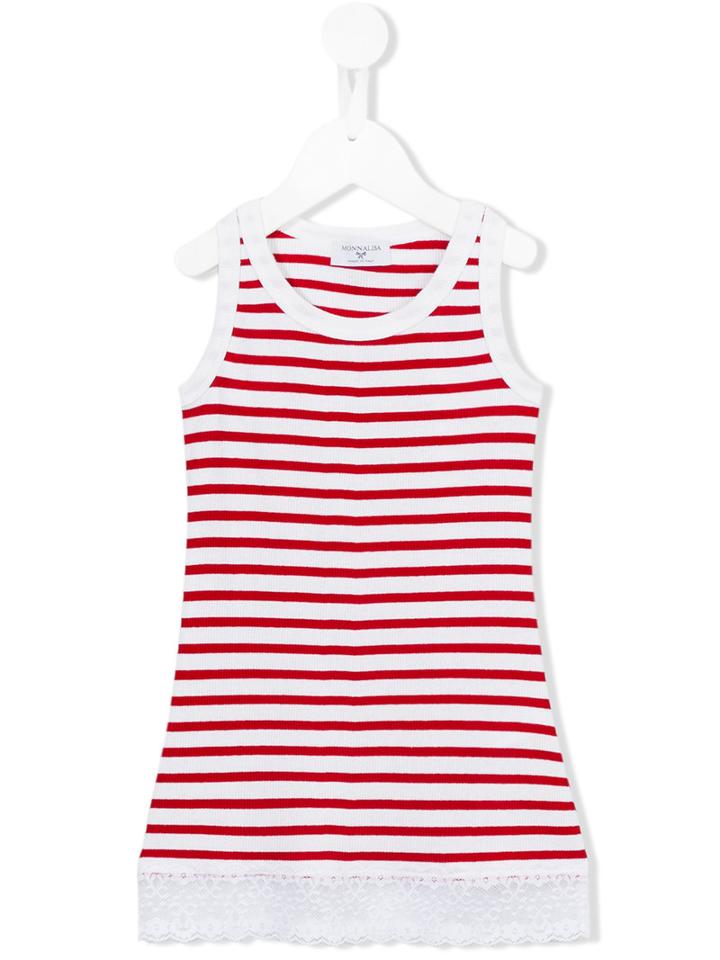 Monnalisa Striped Tank Top, Toddler Girl's, Size: 3 Yrs, Red