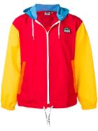 Msgm Colour Block Hooded Jacket - Red
