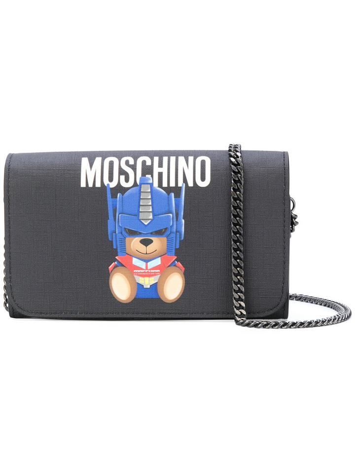 Moschino - Transformer Teddy Shoulder Bag - Women - Pvc - One Size, Black, Pvc