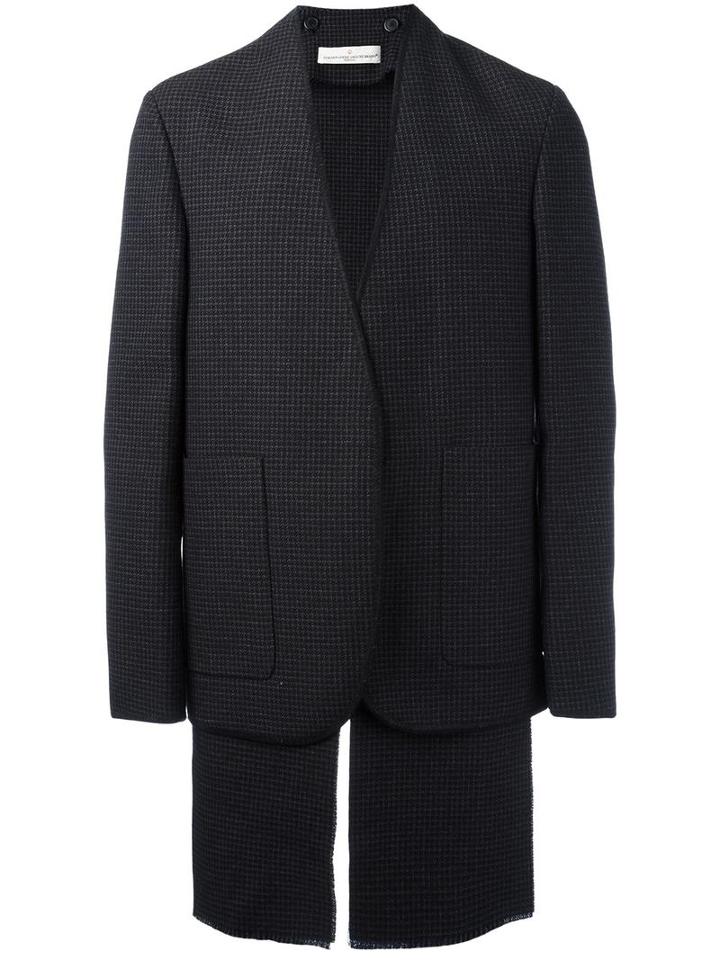 Golden Goose Deluxe Brand Detachable Scarf Jacket, Men's, Size: Large, Black, Virgin Wool/wool/polyester