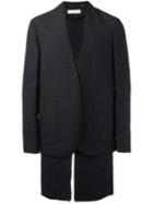 Golden Goose Deluxe Brand Detachable Scarf Jacket, Men's, Size: Large, Black, Virgin Wool/wool/polyester