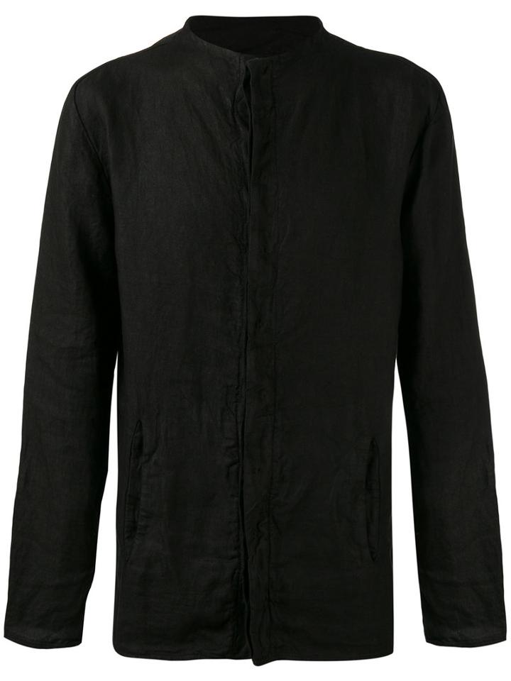 Andrea Ya'aqov - Collarless Shirt - Men - Cotton - M, Black, Cotton
