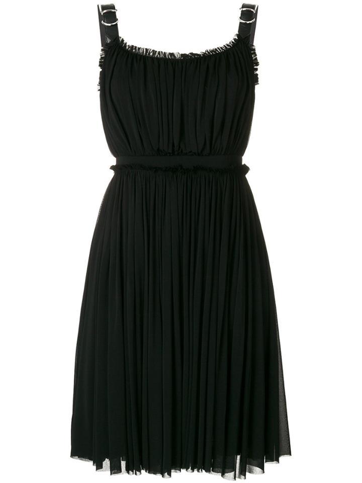 Alexander Mcqueen Buckled Strap Dress - Black