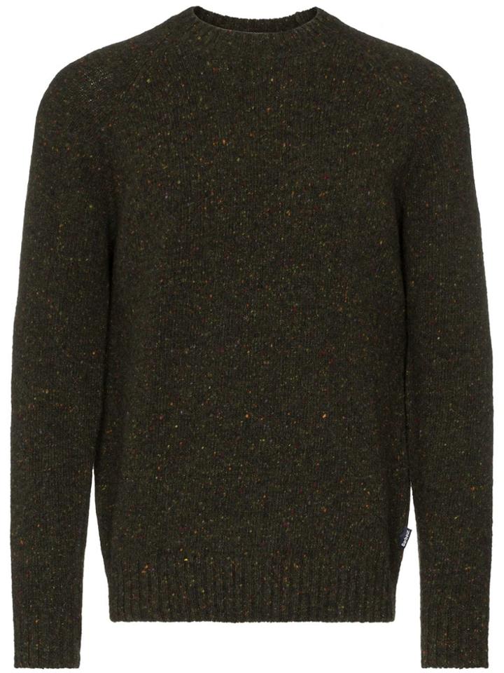 Barbour Speckled Knit Crew-neck Jumper - Green