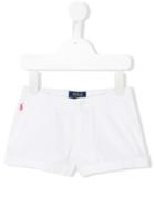 Ralph Lauren Kids Logo Embroidered Shorts, Girl's, Size: 10 Yrs, White