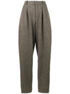 Chloé Voluminous Trousers With Front Pleats - Brown