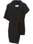 Maison Margiela Asymmetric Cardigan, Women's, Size: Small, Black, Wool