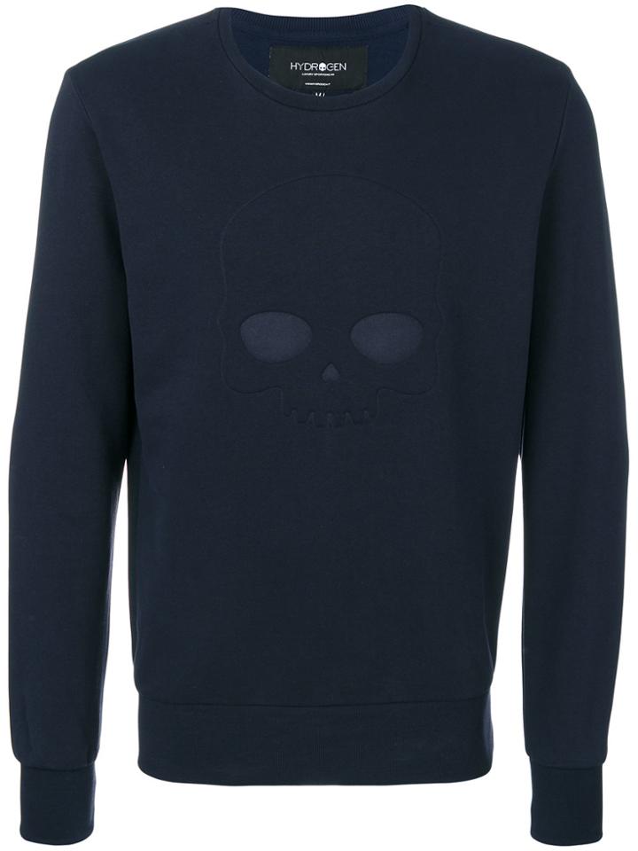Hydrogen Skull Motif Sweatshirt - Blue