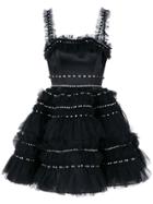 Viktor & Rolf Soir Embellished Tulle Ruffle Dress - Black