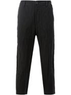 Ziggy Chen Cropped Tapered Trousers - Black