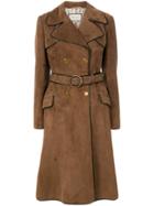 Gucci Belted Coat - Brown