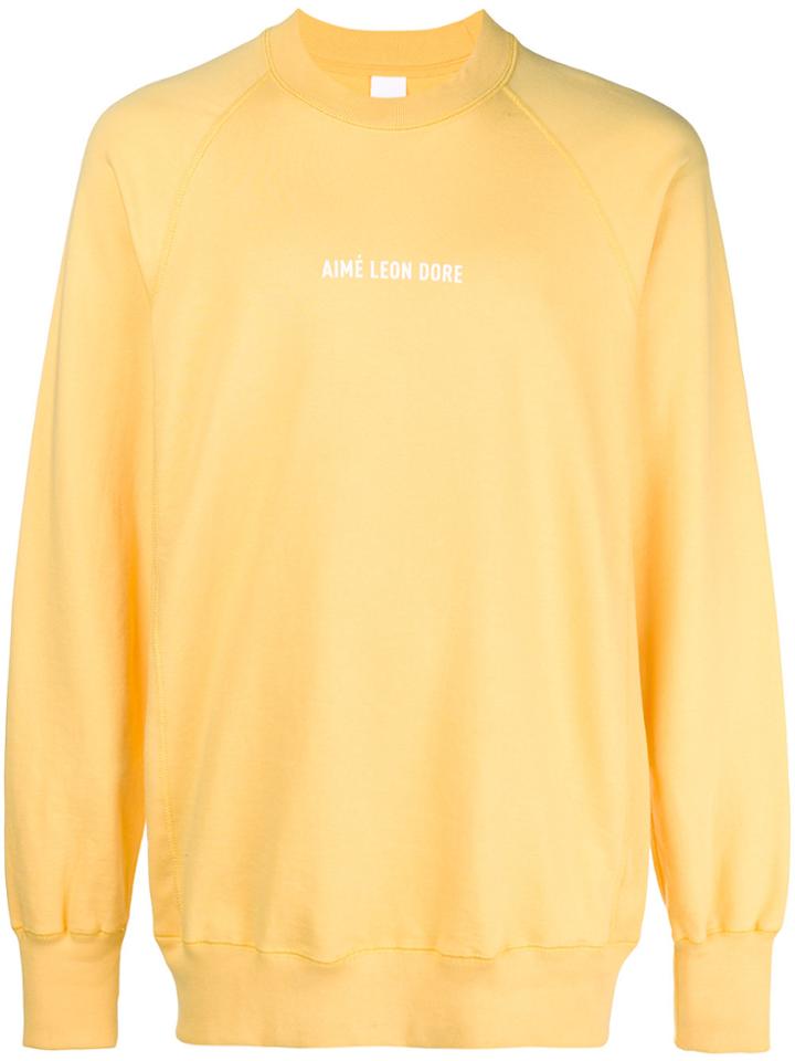Aimé Leon Dore Logo Sweatshirt - Yellow & Orange