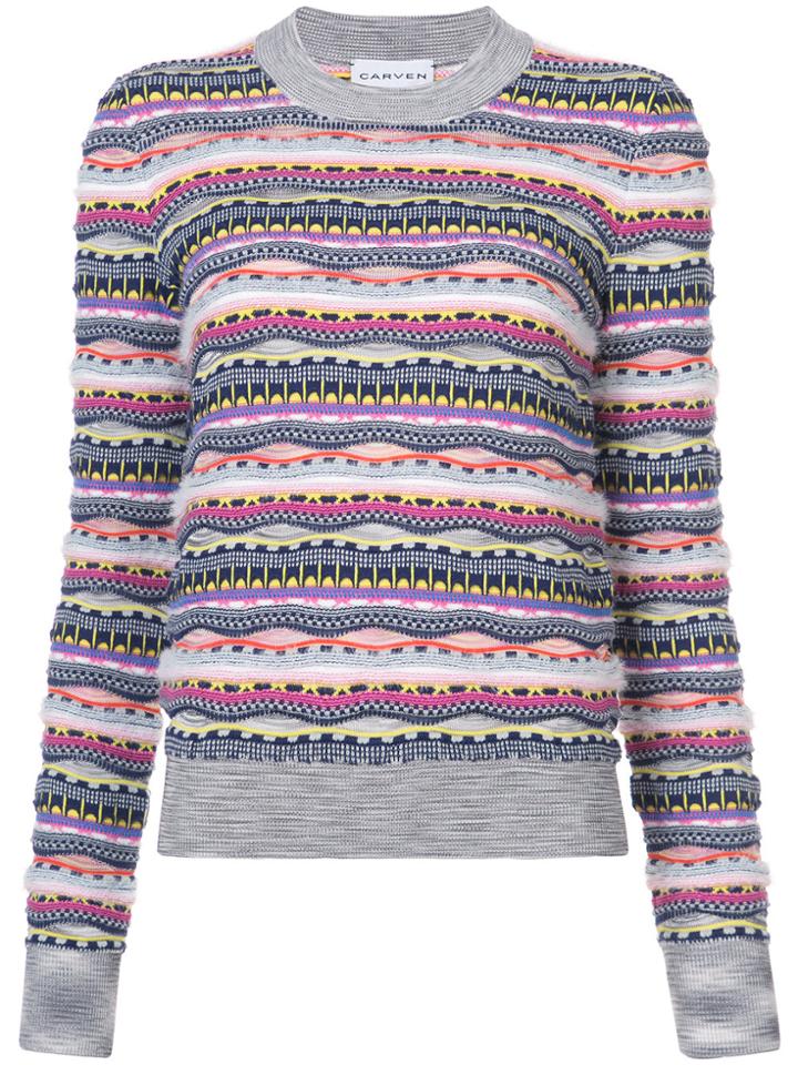 Carven Patterned Knit Jumper - Multicolour