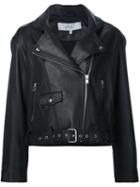 Iro 'larissa' Biker Jacket, Women's, Size: 38, Black, Cotton/leather/polyester