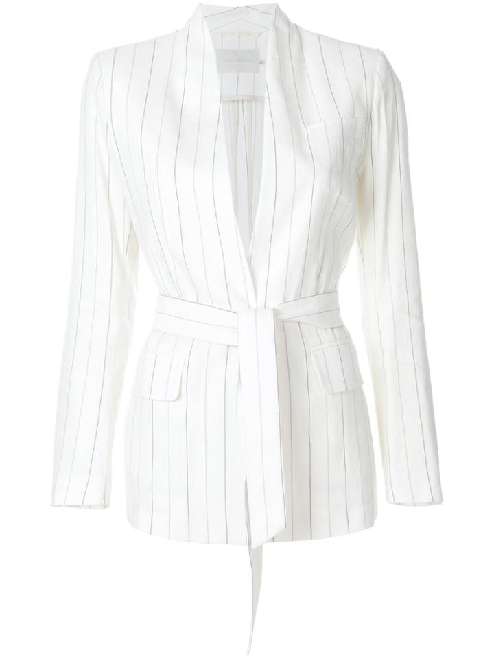 L'autre Chose Striped Design Jacket - White