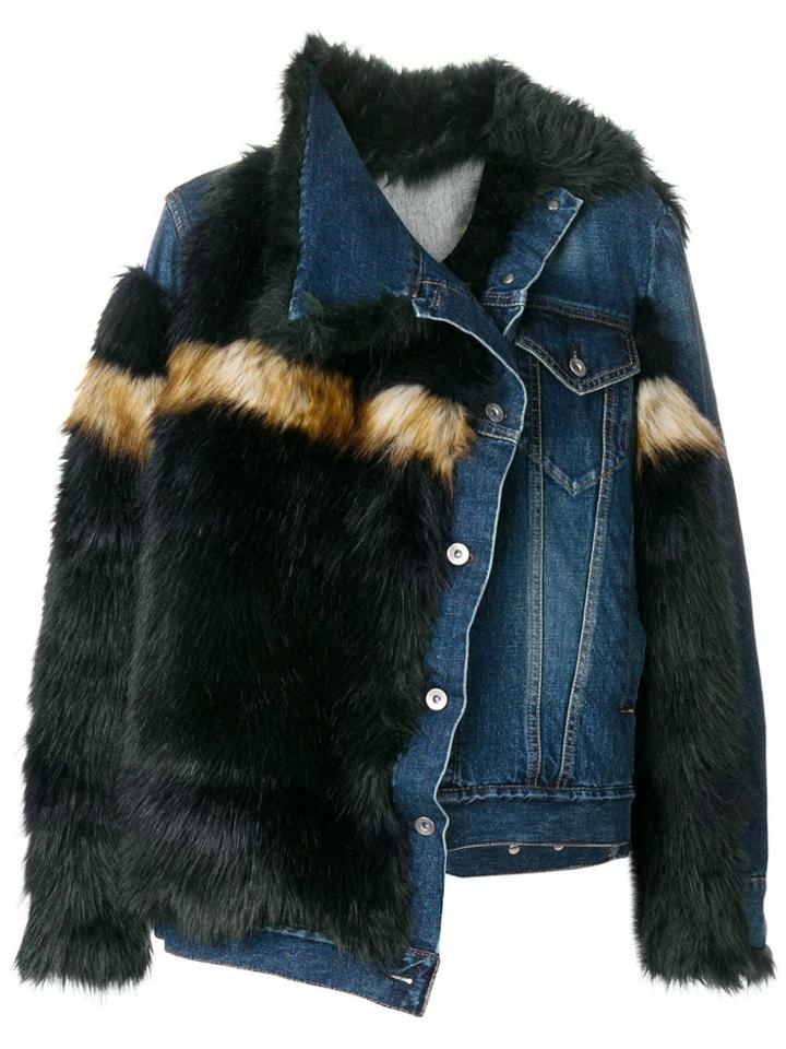 Sacai Contrast Oversized Jacket - Blue