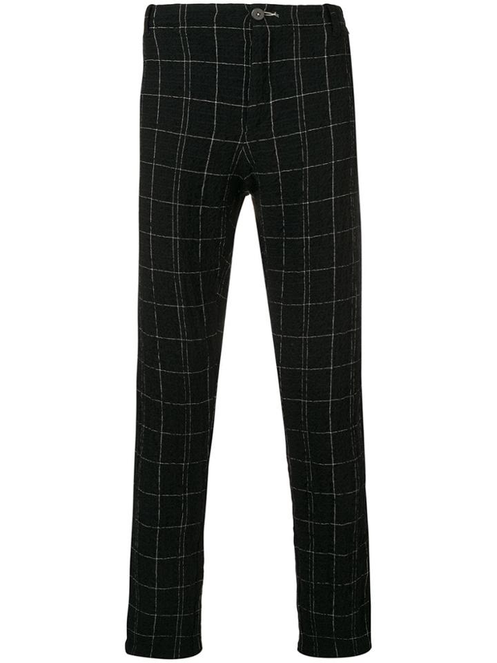 Transit Checked Trousers - Black