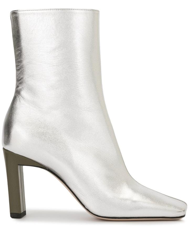 Wandler Isa Two-tone Boots - Green