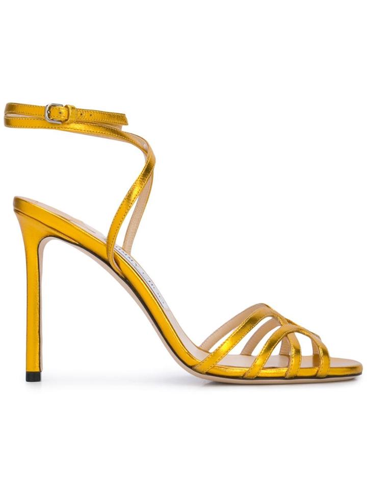 Jimmy Choo Mimi 100 Sandals - Gold