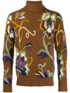 Etro Floral Embroidered Sweater - Brown