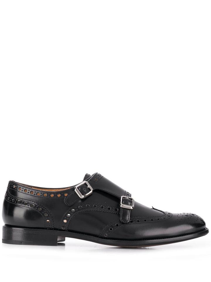 Church's Brogue Monk Strap Shoes - Black
