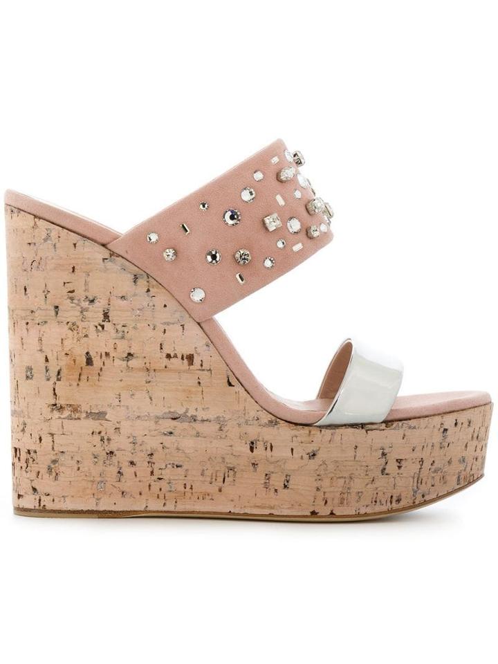 Giuseppe Zanotti Cork Wedge Sandals - Pink